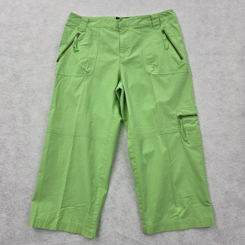 Lauren Ralph Lauren Capri Pants Womens Size 6 Cropped Lime Green Vacation Travel